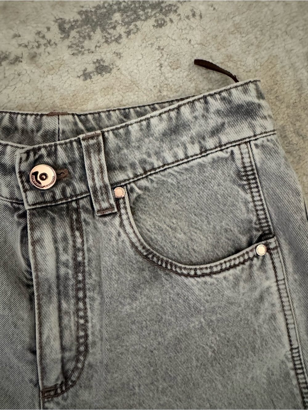 brunello cucinelli women’s High-Rise Washed Gray Denim Jeans